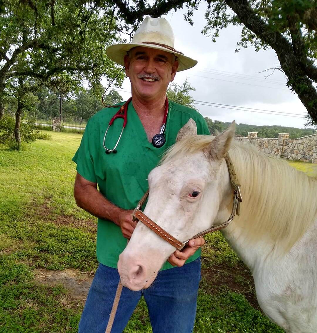 Posing With A Healthy Old Horse